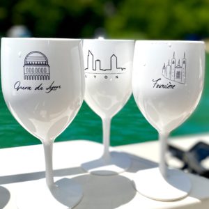 Lot de 6 verres blancs incassables réutilisables – LYON DESIGN