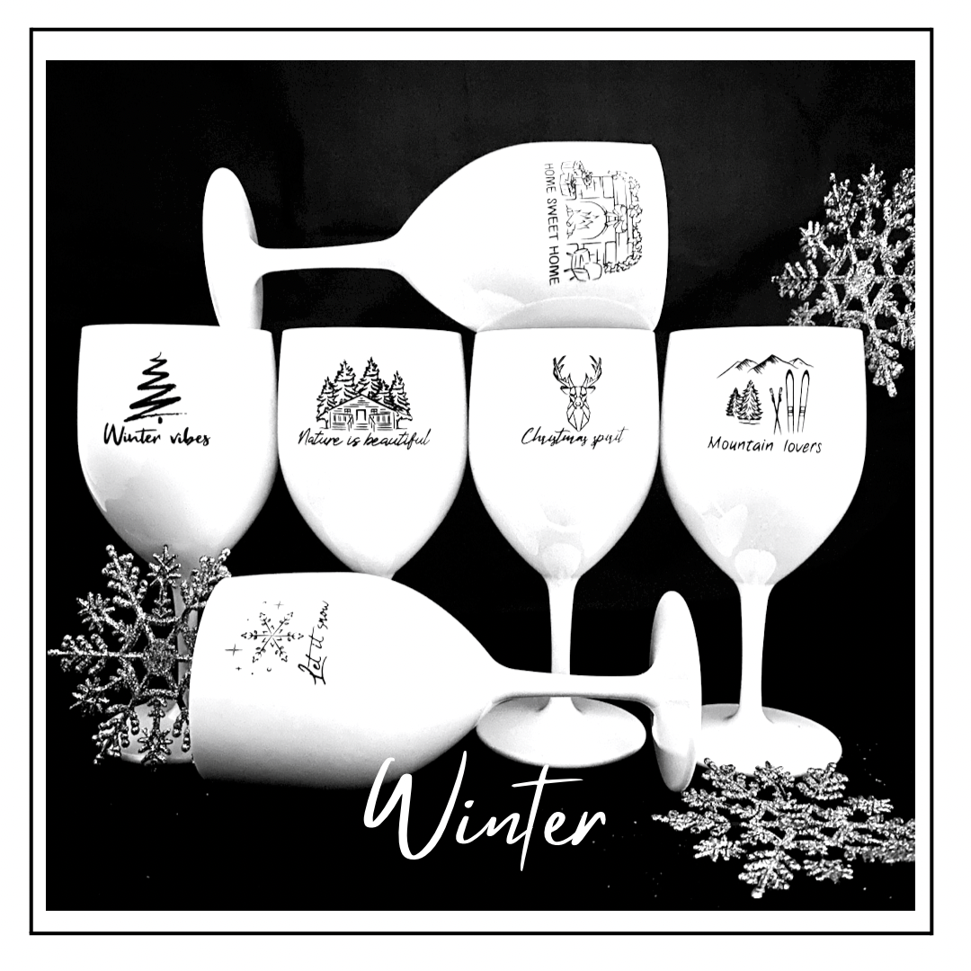 Lot de 6 verres incassables réutilisables – WINTER EDITION